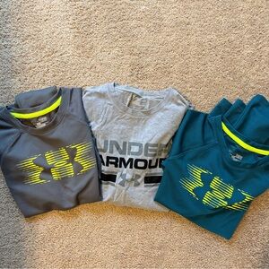 Under Armour Kids' Gray and Teal Shirts
